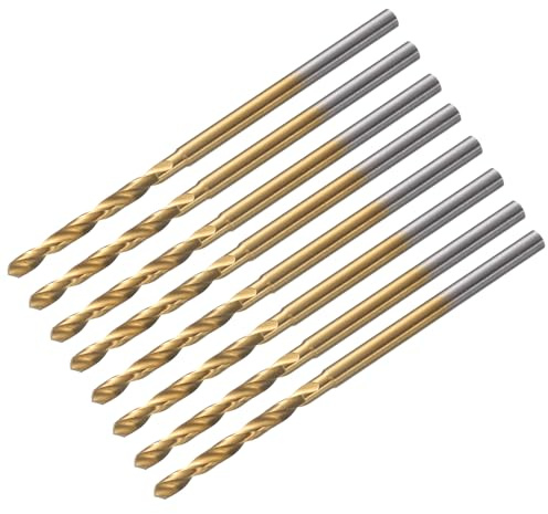 QUARKZMAN 8 Stück Metallbohrer, M35 Edelstahlbohrer, HSS Spiralbohrer, Ø 1,85 mm Mikrogravur Bohrer für Metall, Stahl, Aluminium, Kunststoff, Holz