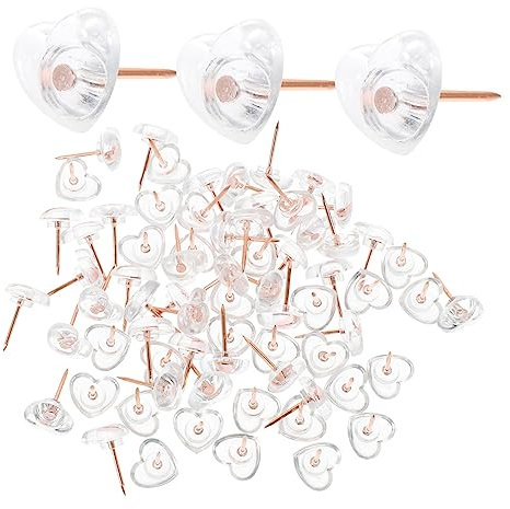 DIYEAH 400stücke Herzförmige Pinnwandnadeln Transparente Pushpins Für Korkplatten Und Wanddekoration Vielseitig Einsetzbar Als Kartenmarkierungen Und Fotohalter Für Büro Und Zuhause