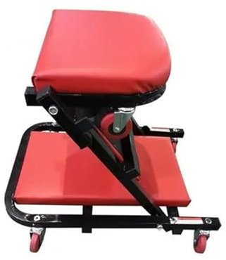 NADCFN Rollhocker Werkstatt hocker Creeper Sitze Auf Rädern Auto Wartung Werkbank Stuhl Auto Werkstatt Bank Räder Roller Mit Klapp(RED)