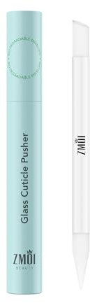 Glass Cuticle Pusher - Durable Crystal Glass Manicure Stick - Dual Ended Nail Cuticle Pusher - Professional Nail Care Must Have