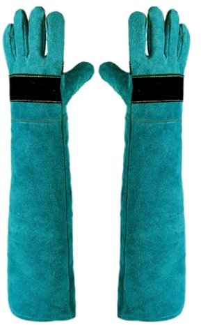 Générique Handschuhe für Tiermanagement, Schutzhandschuhe, 45 cm, Arbeitshandschuhe, rutschfest, zum Baden, Reparieren, Schweißen, Manipulieren von Katzen, Katzen, Schlangen, Guant
