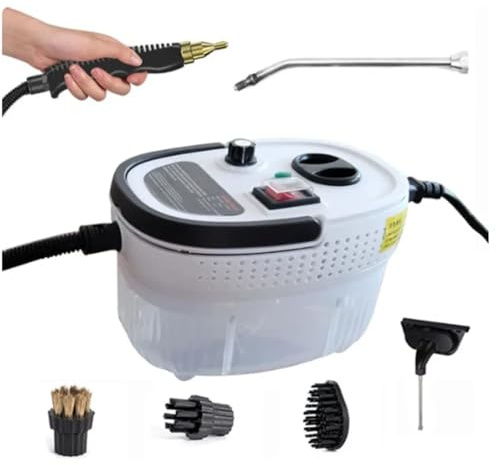 GNURBDILFO Limpiador a Vapor 2500W Limpiador a Vapor PortáTil Limpiador a Vapor de Alta Temperatura para el Hogar Cocina BañO Limpieza de AutomóViles Enchufe Europeo