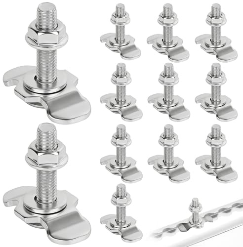 Schraubfitting M8x40MM Airlineschiene Zubehör Airline Fitting Airlineverschraubung Set 12 Stück (M8x40mm-12pcs)