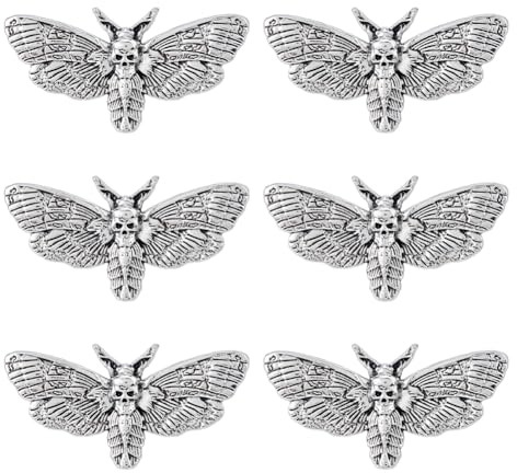 SUPERFINDINGS 6 Broches Vintage Sphinx À Tête De Mort Épingles Gothiques En Alliage Argenté Vieilli Pour Sac À Dos Vêtements Bijoux Accessoires Cadeaux Pour Femme Homme
