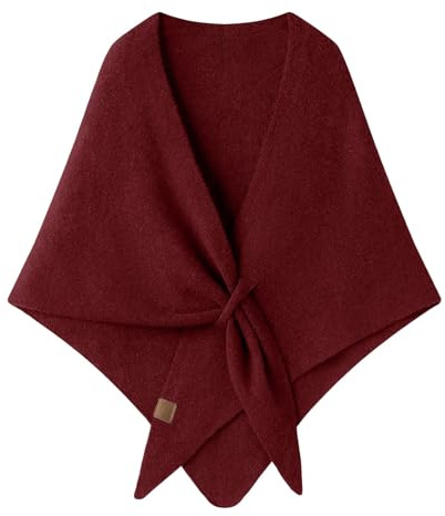 PINTUTU Poncho Damen Winter Schal Cashmere Feeling Strick Cape Cardigan FüR Frauen Geschenk FüR Geburtstag Weihnachten Warm Schals