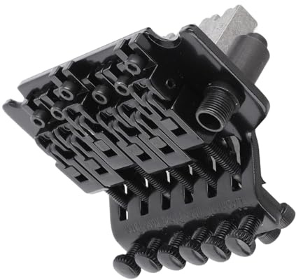 Generic Tremolo Bridge System Outil Double Vibrato Premium pour Guitare électrique, Accessoire D'instrument de Musique Haute Performance pour Professionnels, Métal chromé argenté (BLACK)