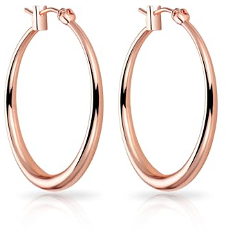 Philip Jones Rose Gold Plated 30mm Hoop Earrings