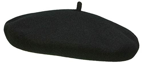 Elosegui Baskenmütze 11 Kleiner Teller Merino wasserdicht Schweißband aus Leder - Schwarz (3) - 54 cm