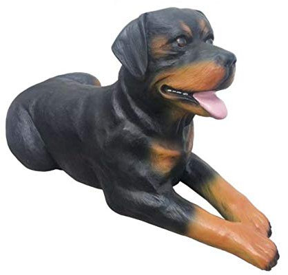 XXL Premium Rottweiler in lebensgross 90cm Hund Garten Deko Figur inkl. Spedition