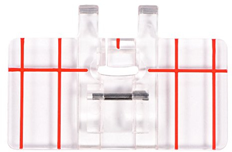 Nähmaschine Border Guide Fußpresser, durchsichtiger Kunststoff-Parallelstich-Fußpresser Passend für Brother Singer Babylock und mehr Haushaltsmaschinen mit niedrigem Schaft Set Passend