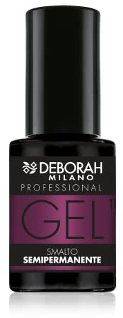 Deborah Milano - Smalto Semipermanente Gel N.17 Rosso Amarena, Effetto Plumping a Lunga Durata, Dona Unghie Intense e Brillanti, 4.5 ml