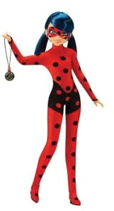 BANDAI Ladybug: Fashion Doll Muñeca articulada Miraculous Ladybug - Lucky Charm, Multicolor, P50012
