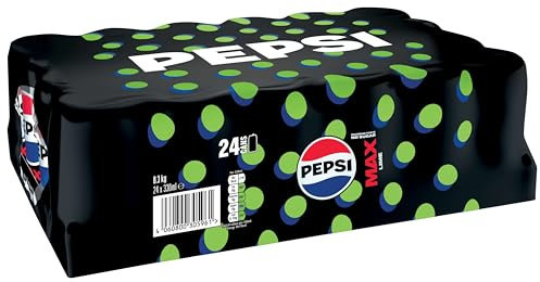 Pepsi Max Lime No Sugar Cola Cans 24 x 330ml