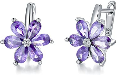 VONALA Threader Tassel Long Earrings 925 Sterling Silver Flower Hoop Daisy Zircon Crystal Charm Drop Dangle Earring Jewelry Gifts for Women