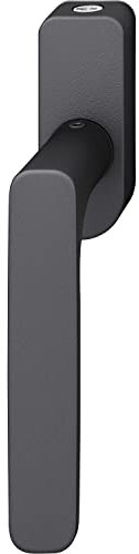 FSB Fenstergriff 34 1289 abschließbar ovale Rosette, Aluminium schwarz matt