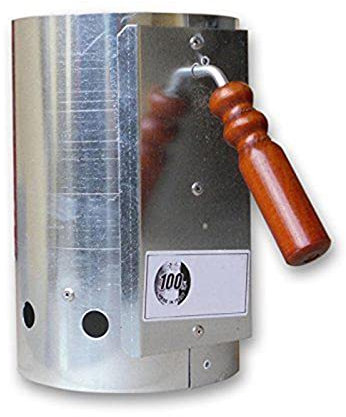 La zappa Accendi Carboni e bricchetti per Barbecue ravviva Fiamma con Manico di Protezione h 30 cm