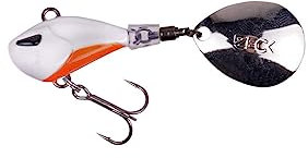 ZECK - Jig Spinner, Spin-Jig, Bleikopfspinner, Kunstköder, Angelköder - Rogue Runner | 10 g - White Orange