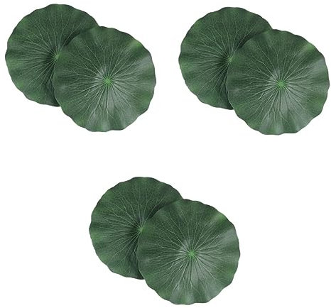 Warmhm 3 Sets Realistische Pu-seerosenblätter Künstliche Schwimmende Lotusblätter 28 cm Grüne Teichdekoration Für Aquarium Und Aquarium 6 Stück * 3