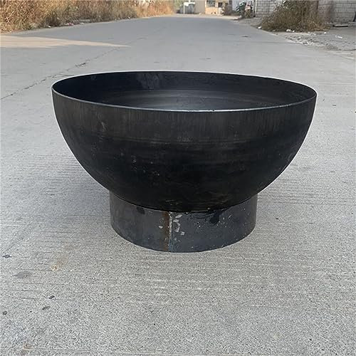 HJDSUDU Foyer Rustique en Fonte, Cheminée Extra Profonde, Grand Foyer Rond À Bois, Barbecue, Brasero en Acier, Grille en Métal Robuste, Poêle À Feu De Joie Antirouille,60cm