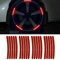 Ezweiji 20pcs Reflektierende Felgenstreifen Aufkleber für Auto Motorrad Räder Fahrrad, Nacht Sicherheit Dekoration Streifen Universal Anti-Scratch Reflektierende Felgen Aufkleber (Rot)