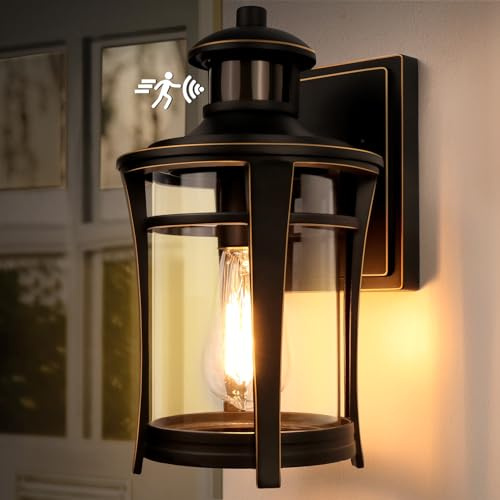 Lamomo Lampe Extérieur Détecteur de Mouvement, Applique Murale Extérieur à 3 Modes avec Détecteur de Mouvement, Lampe Murale Extérieur à LED en Aluminium étanche Pour la Maison