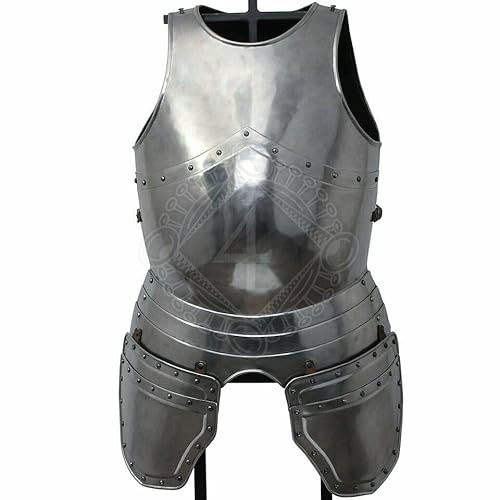Mittelalterliche Brustpanzer, römisch, tragbar, Eisenstahl, Brustplatte, Ritter, Kürass, LARP, Krieger, Brustschutz, Cosplay-Kostüm, Halloween