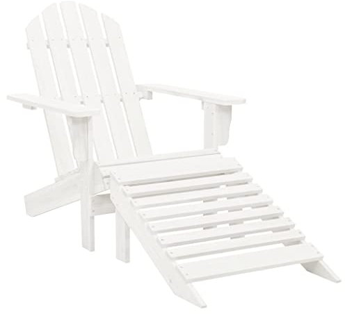 Gartensessel, mit Fußhocker, braun, 70 x 153 x 88 cm, aus Hartholz und Kiefernholz, Gartenstuhl, Balkon, Terrasse, Loungesessel, Loungesessel