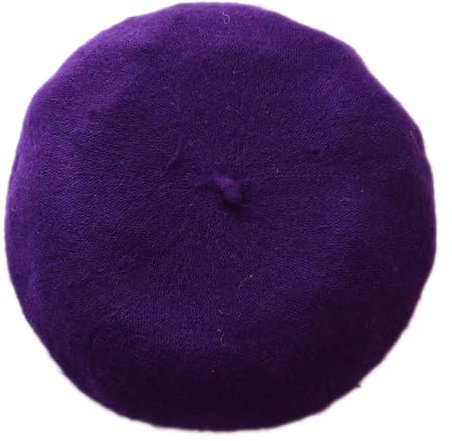 Generisch Damen Baskenmütze Klassisch Plain Barett Mode Winterwarme Strickmütze Kappe Hut Künstlermütze Maler Hut (DE/NL/SE/PL, Alphanumerisch, Einheitsgröße, Lila)