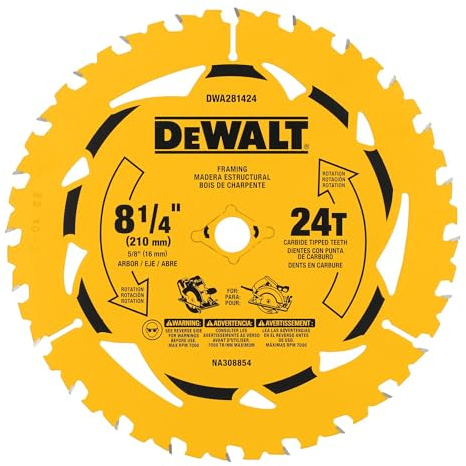DEWALT 8-1/4 in. 24T Circular Saw Blade (DWA281424)