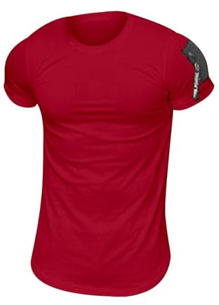 Generisch T-Shirt 3er Pack Herren T-Shirts, 3 einfärbig Kurzarm Shirts für Männer und Frauen, Größen S-4XL Tshirt Herren Schwarz 3XL Henley Shirt Herren Kurzarm Weiß
