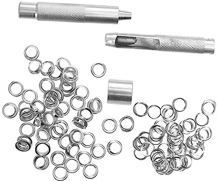 IWOWHERO Metall-ösenstanzwerkzeug Lederhandwerkslocher Für Kleidung Und Lederhandwerk Mit Lochwerkzeug Und Unterlegscheiben Robust Und Langlebig