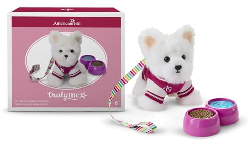 American Girl, Truly Me 18-inch Doll Accessories, AG Star Squad Puppy & Accessories, Coconut Chip, for Ages 6+