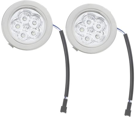 FELTECHELECTR 2pcs Led Range Hood Replacement Bulbs, Energy-Saving 2w Cold Light, Dc12v Rechargeable Stove Appliance Bulbs for Kitchen Cooker Hood Lighting