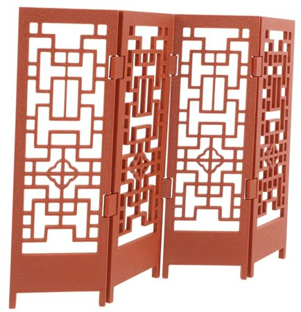 TEHAUX Miniatur Faltbildschirm Im Chinesischen Stil Dekorative Raumtrennung Für Puppenhäuser Vintage-ästhetik Hochwertige Möbelaccessoires Maßstab