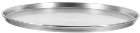Gatuida Bandeja Redonda Para Pizza 26 Cm Acero Inoxidable Resistente Cocción Uniforme Multiusos Para Servir Barbacoa y Vapor Fácil Limpieza