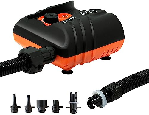 Funien Pompe à Air électrique 16 PSI Compresseur d'Air à Haute Pression Mini Inflateur de Pneu Portable 110W pour le Bas de la Piscine Gonflable Debout Debout