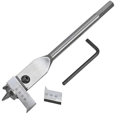 Expandable Flat Wood Drill Bits Set High Carbon Steel Adjustable Spades Cutter Fit for Efficient Boring 15-45mm/22-75mm