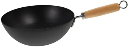 CONGARTENO Small Iron Pot Japanese Wok Pan Bottom Cooking Wok for Home Kitchen Gas Stove