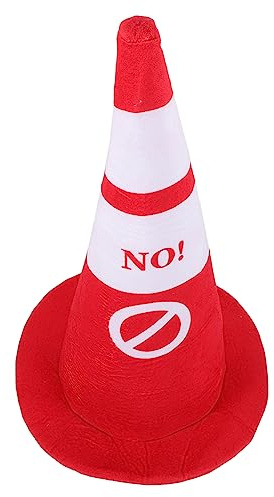 HEALSOPTHY Plüsch Verkehrskegel Hut Lustiger Kostüm Foto Requisit Unisex Verstellbar Für Geburtstage Karneval Cosplay Erwachsene Jugendliche
