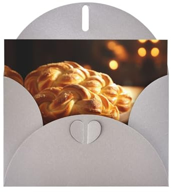 WBQLSL fried dough twist Gray Pattern Cards - Perfect for Valentine's Day and anniversaries, expressing love and blessings