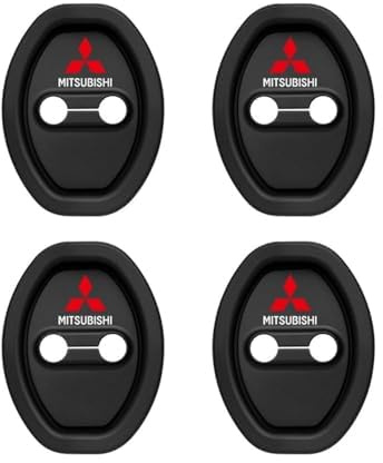 LGFDC 4PCS Car Door Lock Protectors for Mitsubishi Space Star A00 I 2012-2019, Car Sound Deadener Dampers Self-Adhesive Car Doors Protective Covers Door Latch Lock Cover