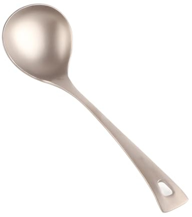 Cufaee Cuillère à Long manche en titane, cuillère à soupe Portable pour le Camping sac à dos, vaisselle épaisse, ustensiles de cuisine