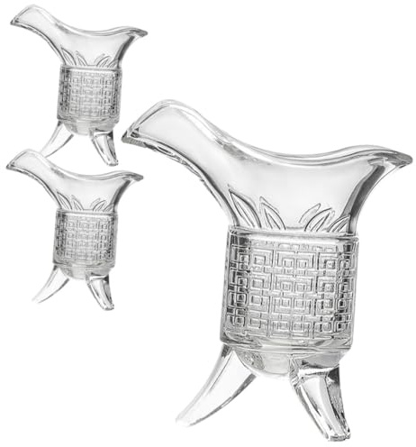 BESPORTBLE Bicchieri Liquore Vintage in Vetro Trasparente e Decanter per Casa Matrimonio e Uso Quotidiano Facile da Pulire e Multiuso