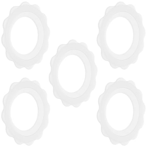DECORNIJIA 5 pièces Protection Mamelons Silicone Non-slip pour Allaitement Anneau Doux Respirant Anti-transpiration Lot de Couvre-tétons Réutilisables pour Nourrissons