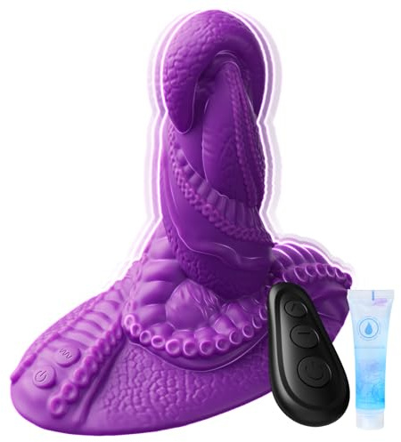 Godemiché monstrueux Vibreur Machine sexuelle - Godemiché de fantaisie pour s'asseoir et chevaucher 9+9 modes de vibration pour femmes Vibrateur de prostate pour hommes avec double moteur