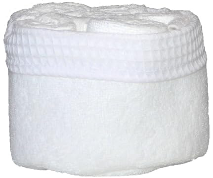 Sud Etoffe Cesta de Invitados con Toallas, Algodón, Blanco, Talla única