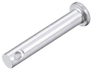 sourcing map 20 Stück Steckbolzen Einloch Gabelkopfstifte Gabelbolzen Flachkopf,6mm X 35mm Splintstift Verzinkung Massiver Stahl Lochbolzen