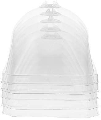 Yardwe 5pcs Humidity Dome Seedlings Dome Protective Garden Cloche Plastic Mini Greenhouse Plant Covers Frost Guard Freeze Protection for Plants Outdoor