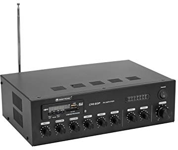 OMNITRONIC CPE-60P ELA-Mischverstärker mit MP3-Player & IR-FB, Bluetooth, 60 Watt RMS