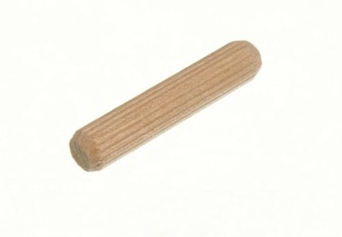 One Stop DIY 1.000 x Holzdübel aus Hartholz, gerillt, M6 x 30 mm
